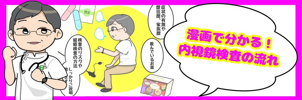 漫画で分かる！内視鏡検査の流れ